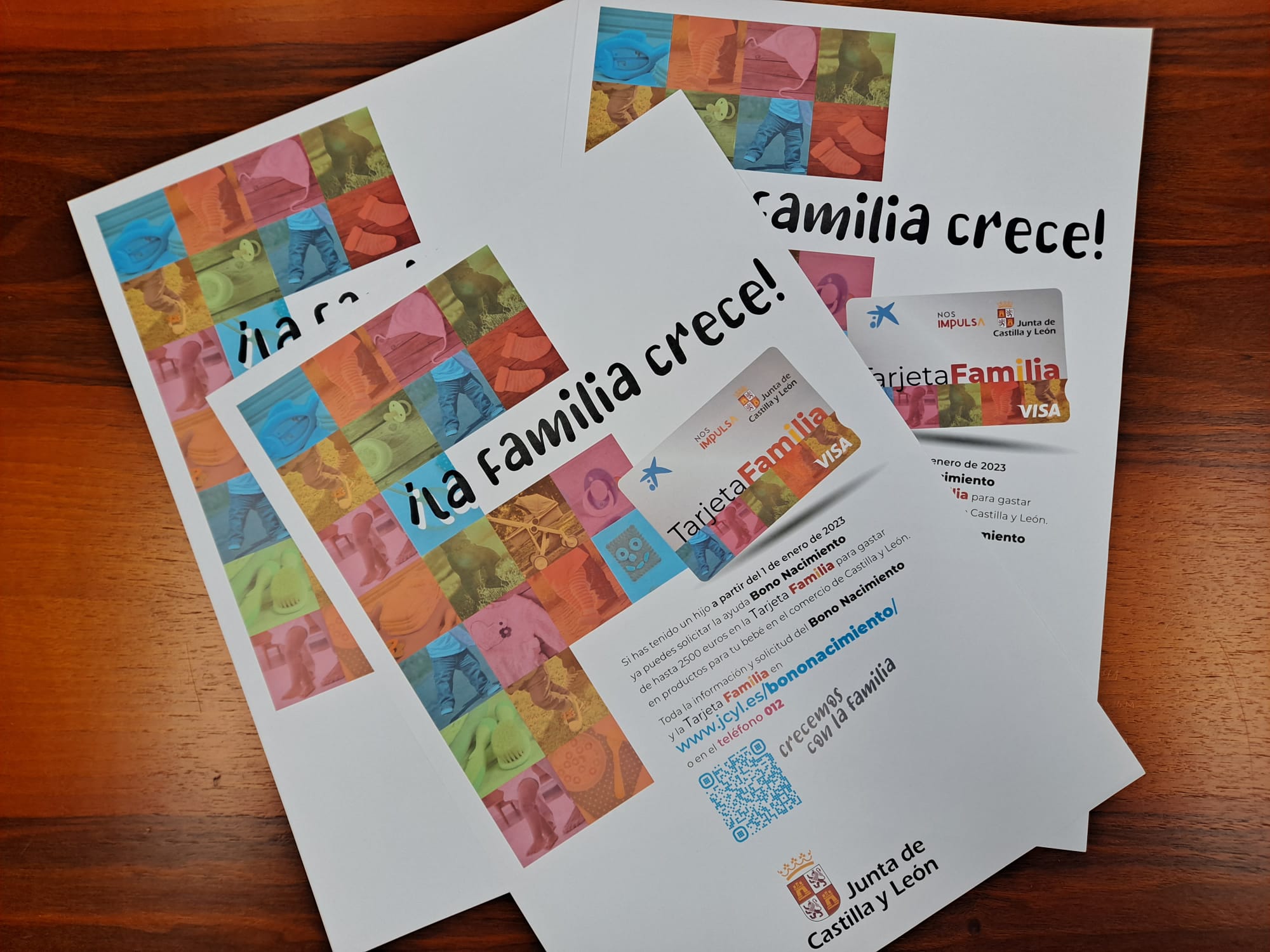 cartel tarjeta familia bono nacimiento